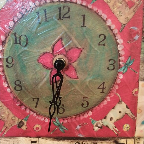 Joyful Nest Whimsical Party Dogs Wall Clock by Lisa Kaus - Picture 3 of 9